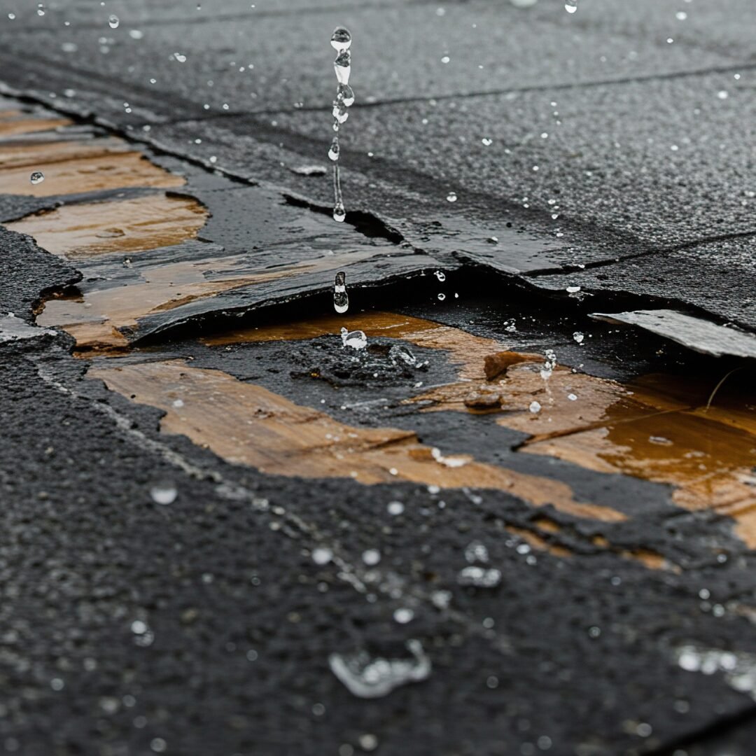 Roof repair in progress